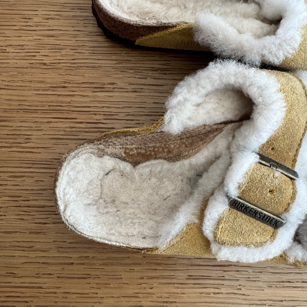 Birkenstock Ochre Shearling Sandals, size 37 - Picture 7 of 7